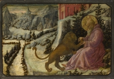 londongallery/fra filippo lippi and workshop - saint jerome and the lion - predella panel